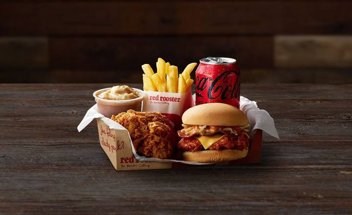 Red Rooster BBQ Bacon Burger Box