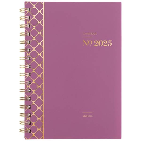 Cambridge Balance 2025 Weekly Monthly Planner, Small, Red Violet