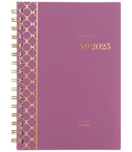 Cambridge Balance 2025 Weekly Monthly Planner, Small, Red Violet