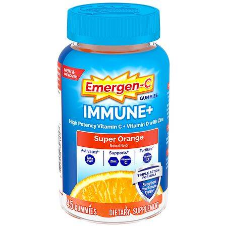 Emergen-C Immune+ Triple Action Gummies (super orange)