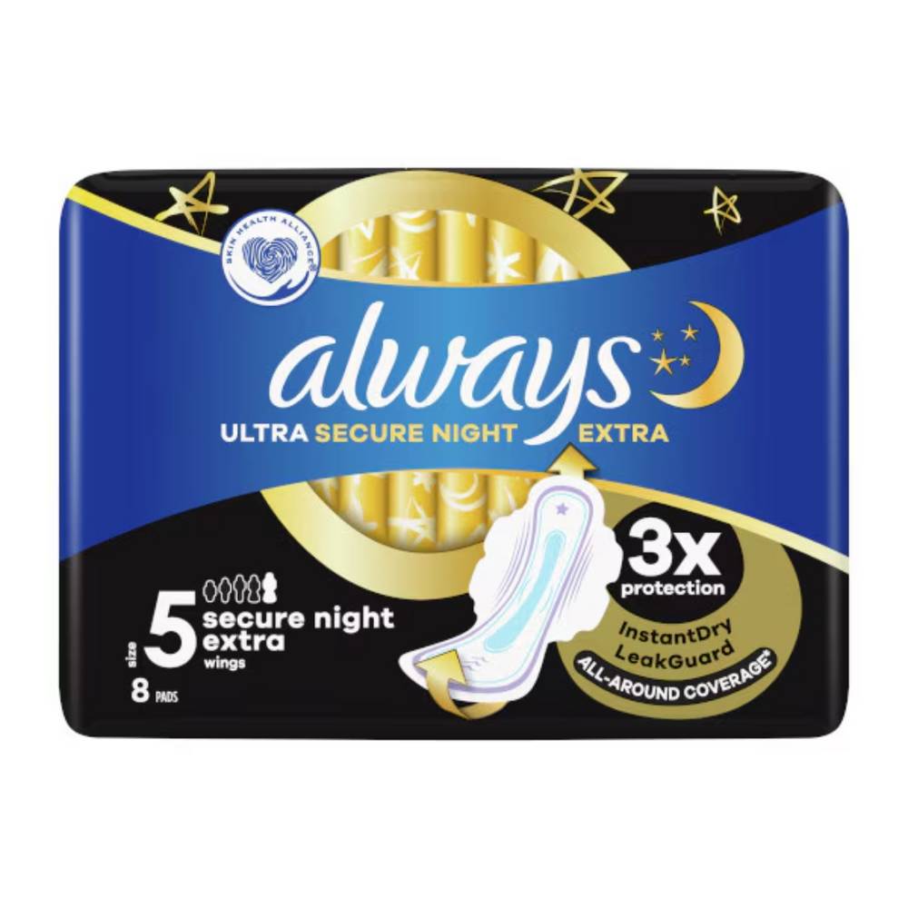 Always Ultra Secure Night Size 5 8pck
