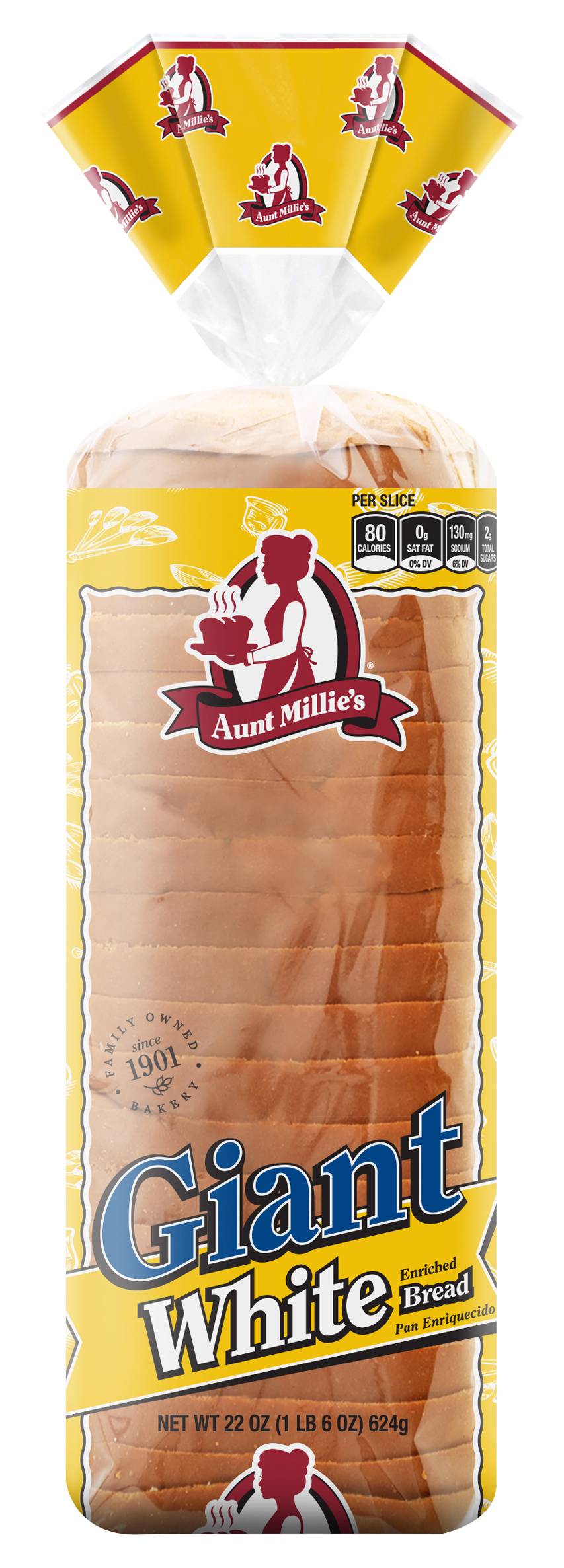 Aunt Millie's Giant White Enriched Bread (22 oz)