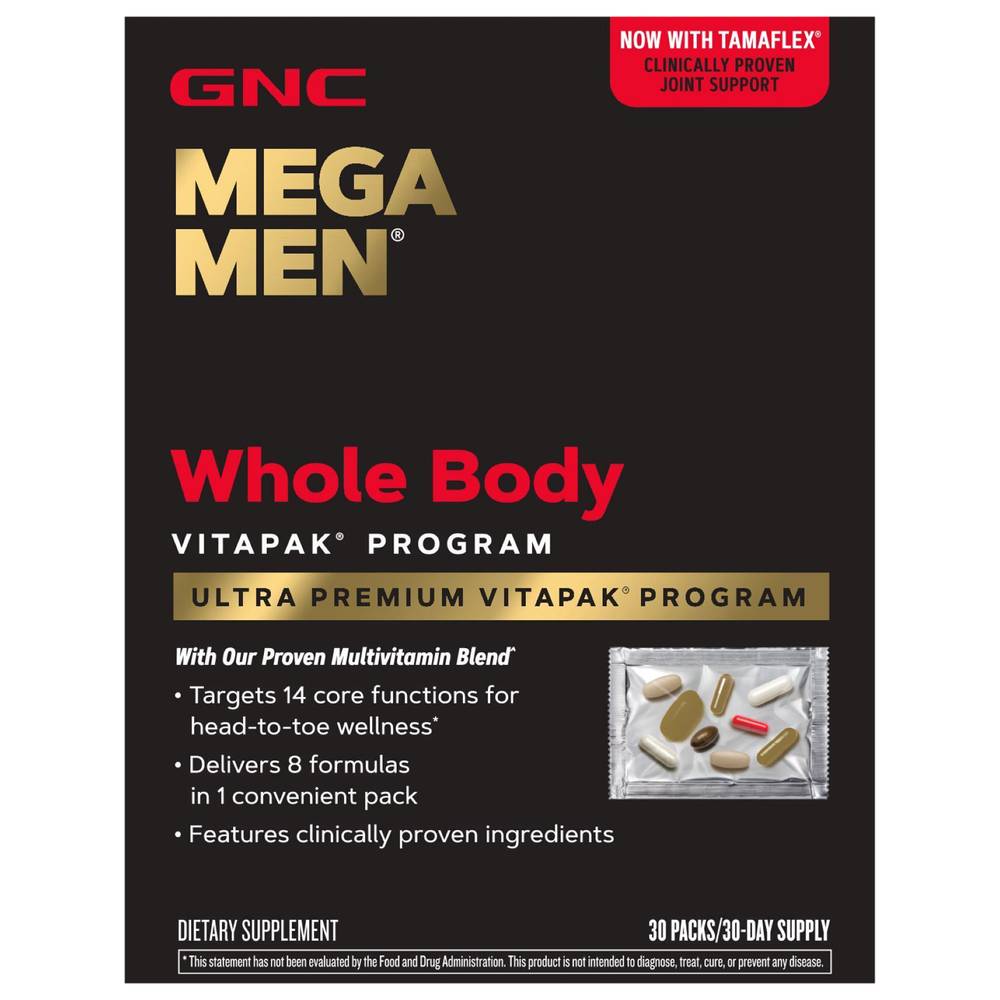 Gnc Mega Men Whole Body Vitapak Supports (30 ct)