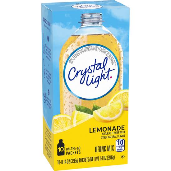 Crystal Light Drink Mix Natural Lemonade (0.14 oz x 10 ct)