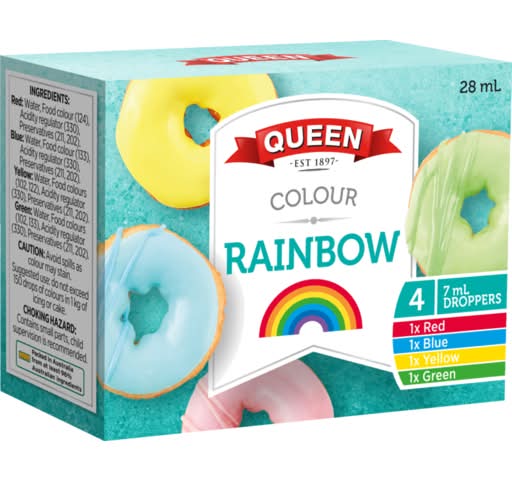 Queen Natural Food Colours (28mL, 4 pack)