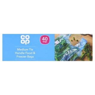 Co-op M, Tie Handle Food & Freezer Bags (40 pack)