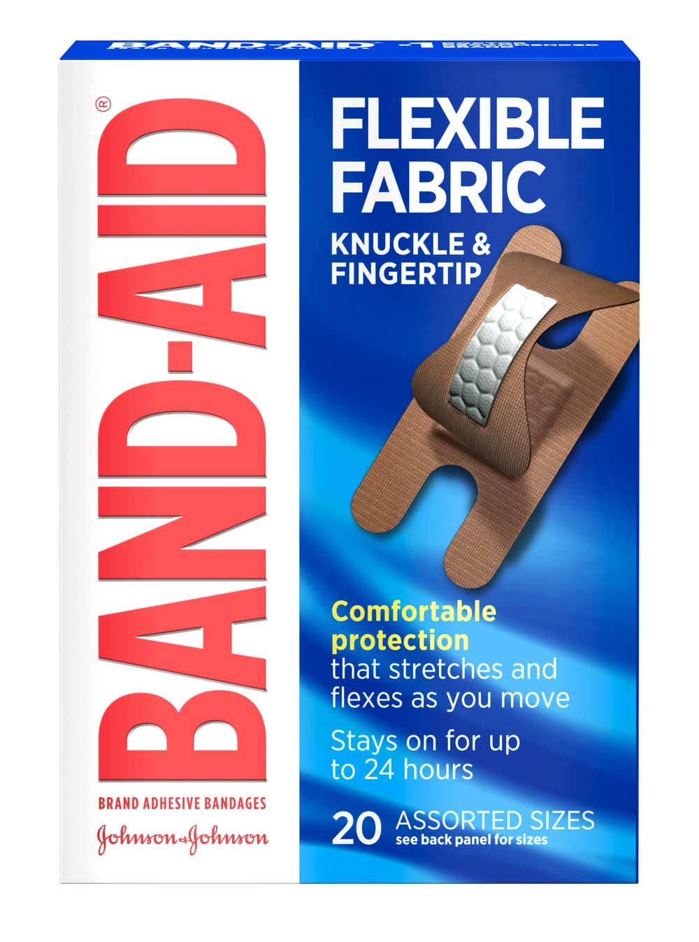 Band-Aid Flexible Fabric Knuckle & Fingertip Bandages (1.6 oz)