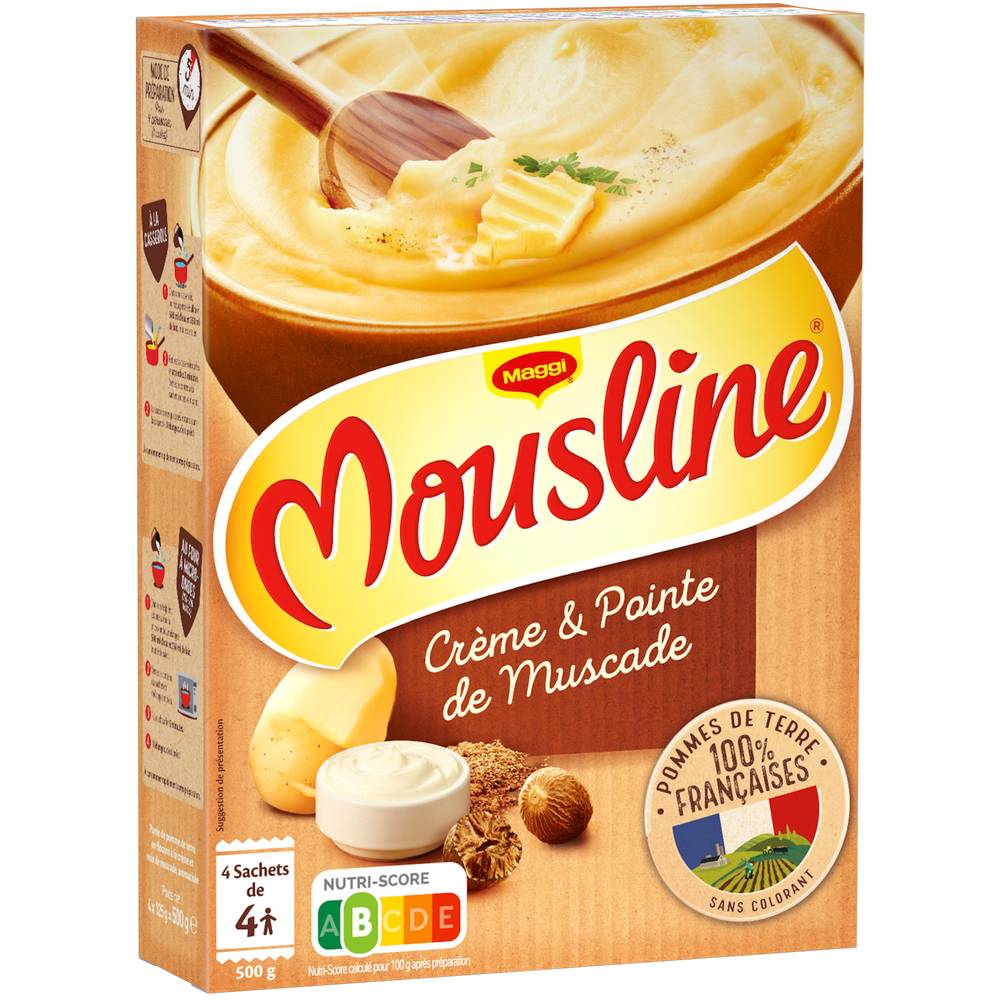 Mousline - Purée crème muscade (4 unités)
