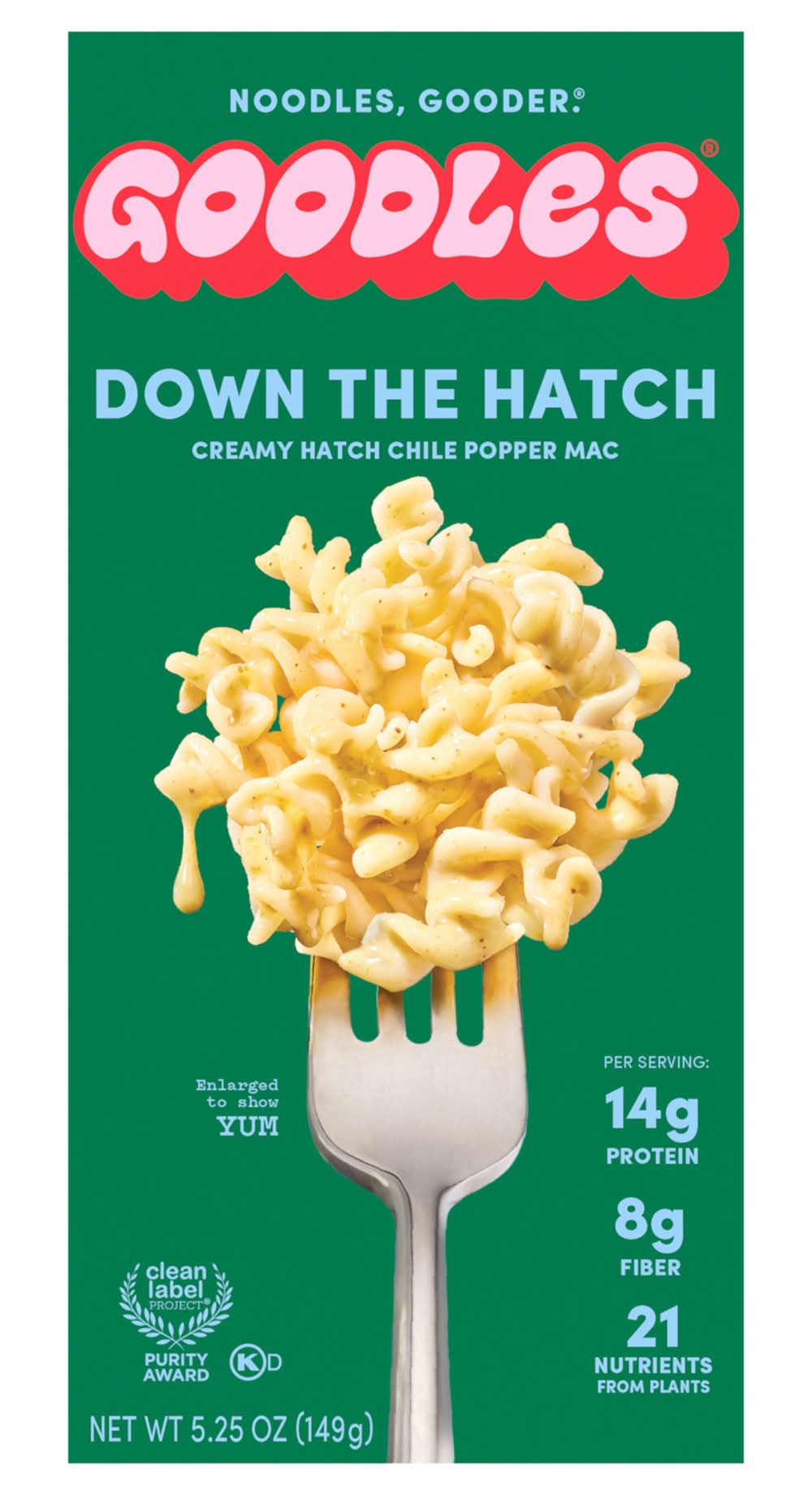 GOODLES Down the Hatch Noodles, Creamy Hatch Chile Popper Mac (5.25 oz)