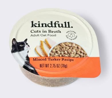 Kindfull Cuts in Broth Wet Cat Food, Minced Turkey (2.75 oz)