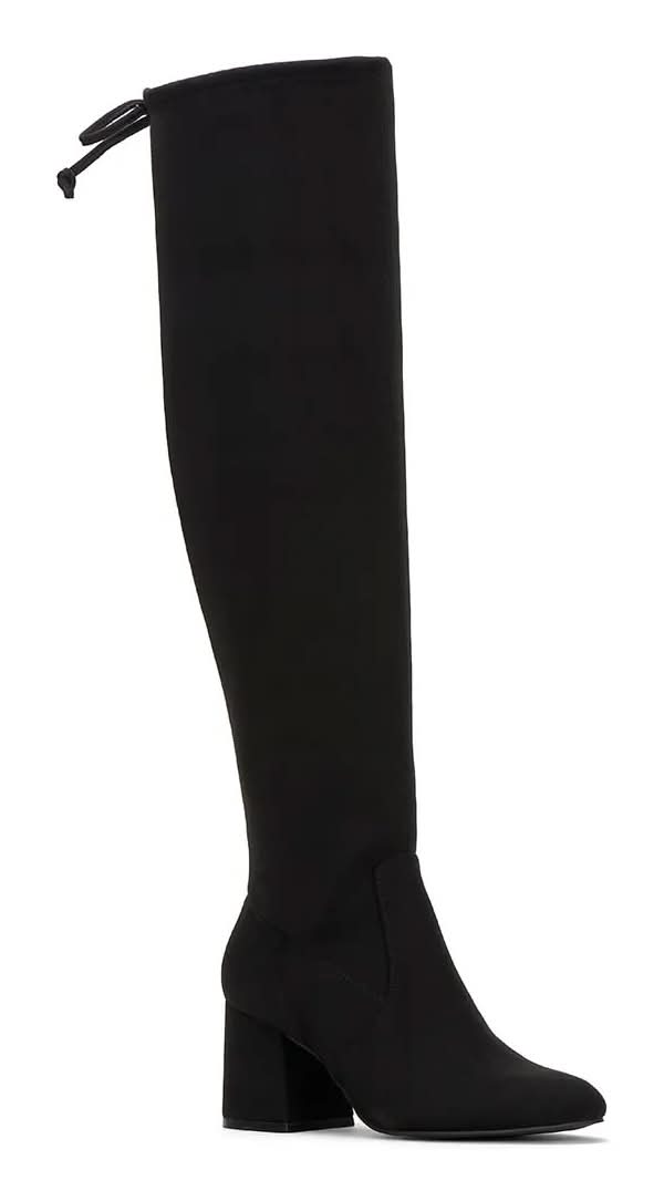 Kelly & Katie Evanna Over-The-Knee Boot (Black Medium Width, Wide Calf - 10)