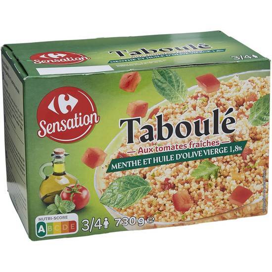 Carrefour Sensation - Taboulé aux feuilles de menthe et à l'huile d'olive vierge extra