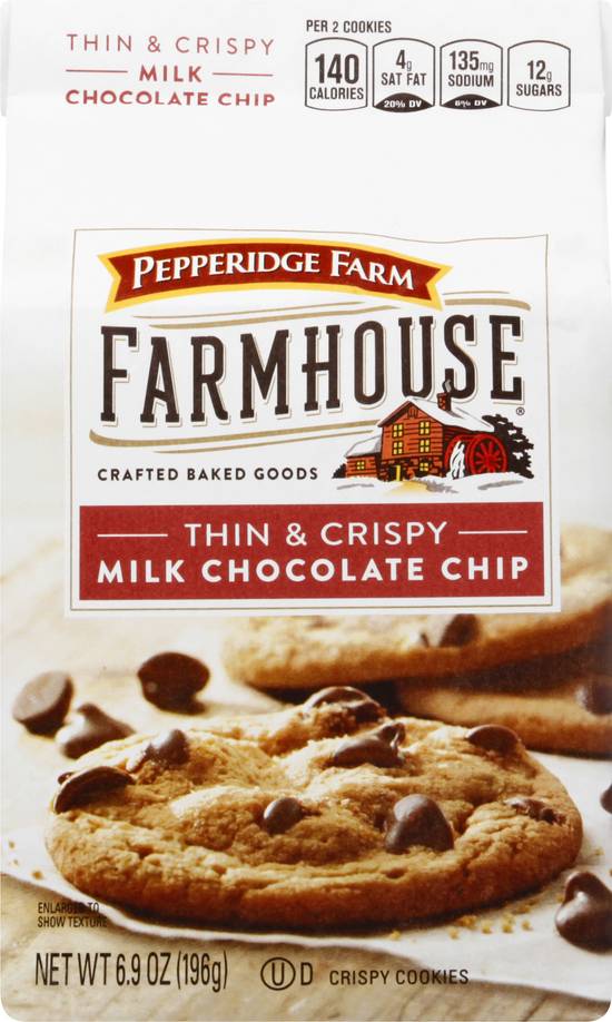 Pepperidge Farm Farmhouse Thin and Crispy Milk Chocolate Chip Cookies