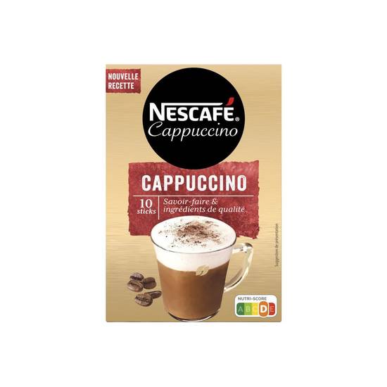Café cappuccino en stick Nescafe x10