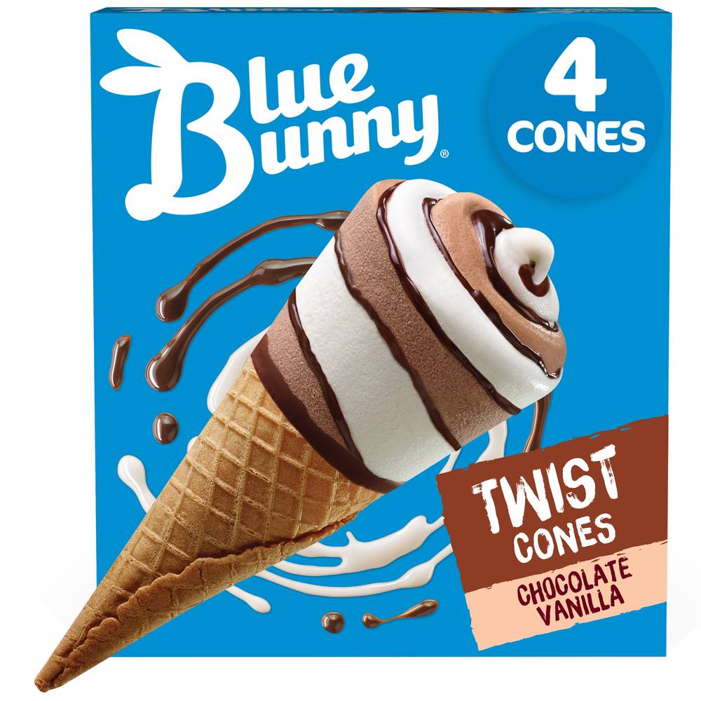 Blue Bunny Twist Cones Frozen Dairy Dessert (18 fl oz)