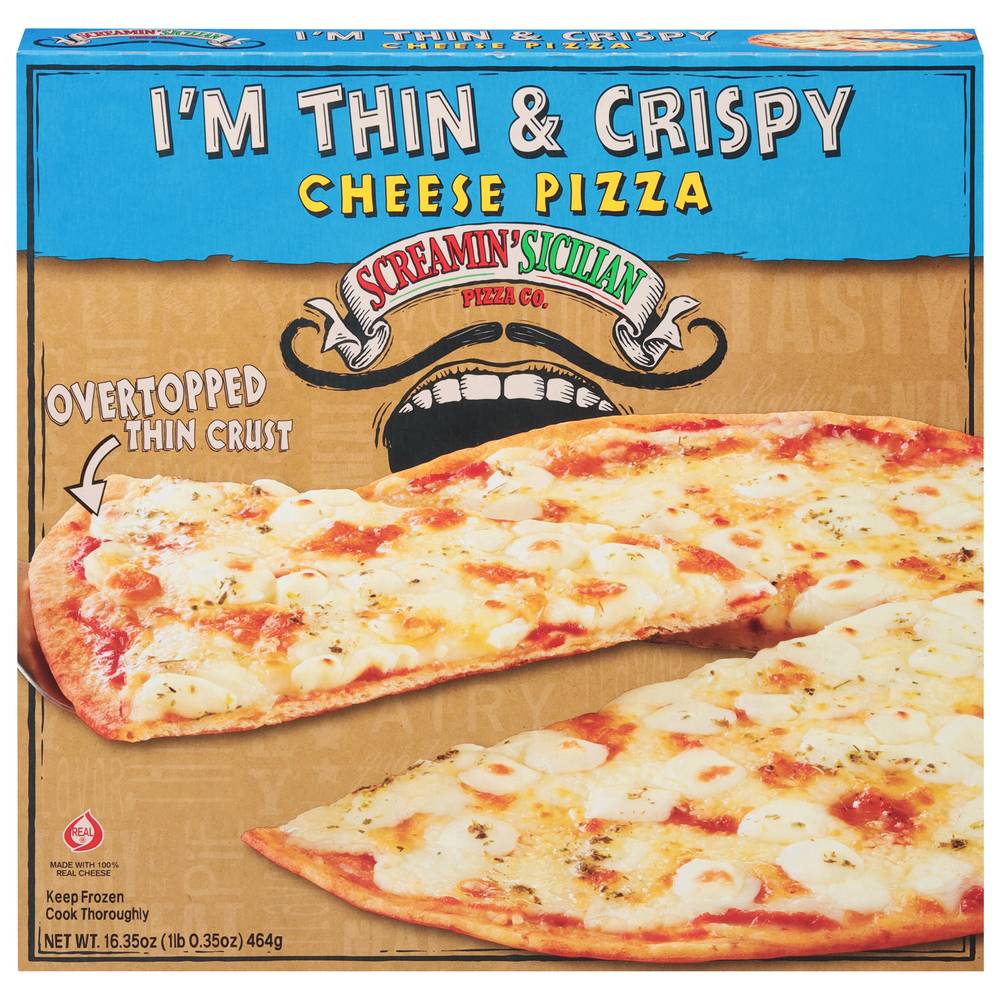 Screamin' Sicilian Pizza Co. I'm Thin & Crispy Pizza, Cheese (1.02 lbs)