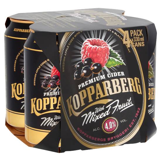 Kopparberg Premium Cider Mixed Fruit Cans 4 X 330ml