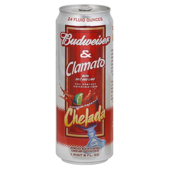 Budweiser Chelada With Clamato (24 fl oz) (salt & lime)