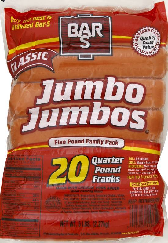 Bar-S Jumbo Jumbos Classic Franks