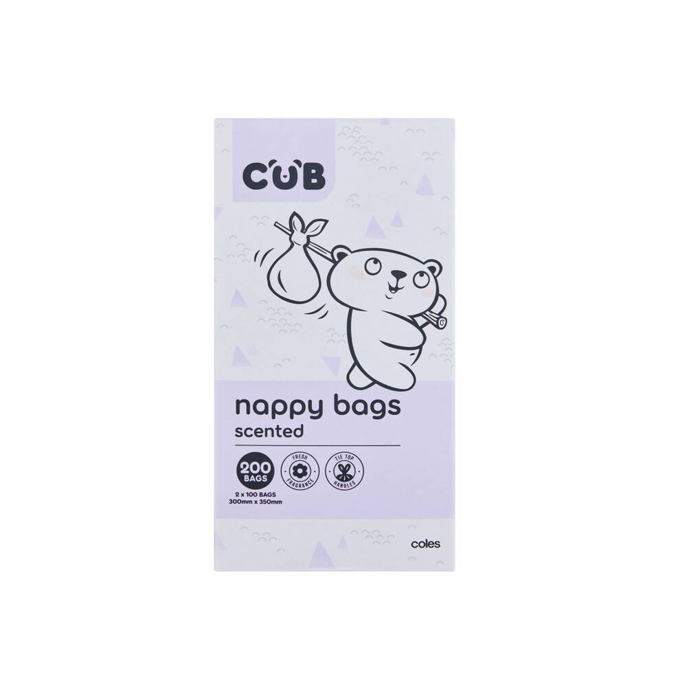 CUB Coles Scented Nappy Bags (200 pack)