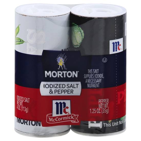 Morton Mccormick Iodized Salt & Pepper Set (2 ct)