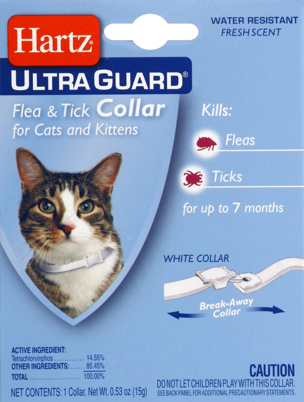 Hartz Ultra Guard Flea & Tick Collar For Cats & Kittens (0.6 oz)