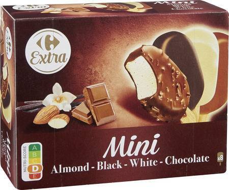 Carrefour Extra - Mini bâtonnets de glace (chocolat - amande)