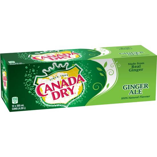 Canada dry soda gingembre canada drymd - emballage de 12canettes de 355ml (12 x 355 ml) - ginger ale (12 x 355 ml)