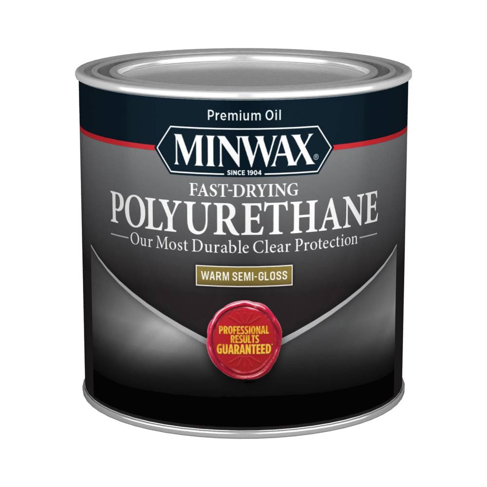 Minwax Fast-Drying Polyurethane Oil-based Clear Transparent Semi-gloss Interior Stain (Half-pint) | 230054444