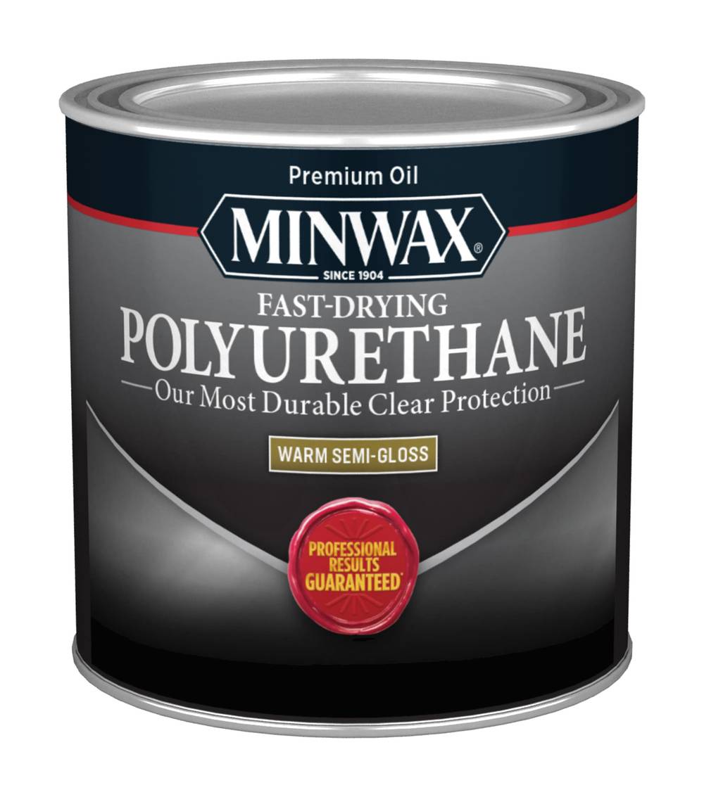 Minwax Fast-Drying Polyurethane Oil-based Clear Semi-gloss Interior Stain ( Half-pint ) | 230054444