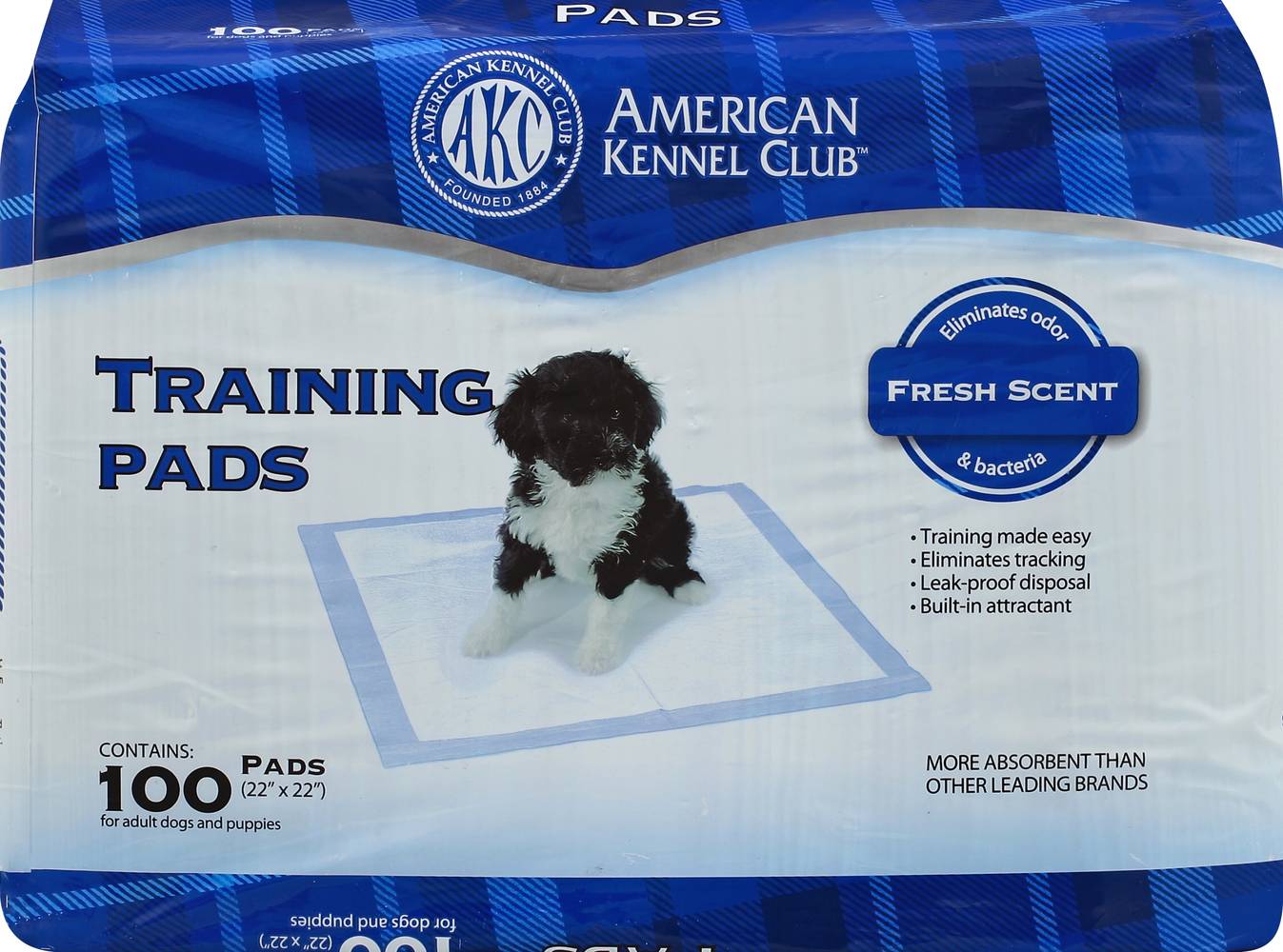 AKC Fresh Scent For Adult Dogs and Puppies Training Pads (35.3 oz, 100 ct)