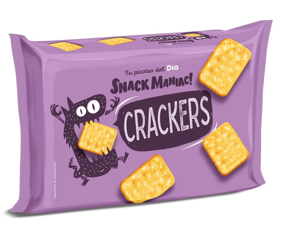 Galletas Crackers Saladas Snack Maniac De Dia Bolsa 300 G