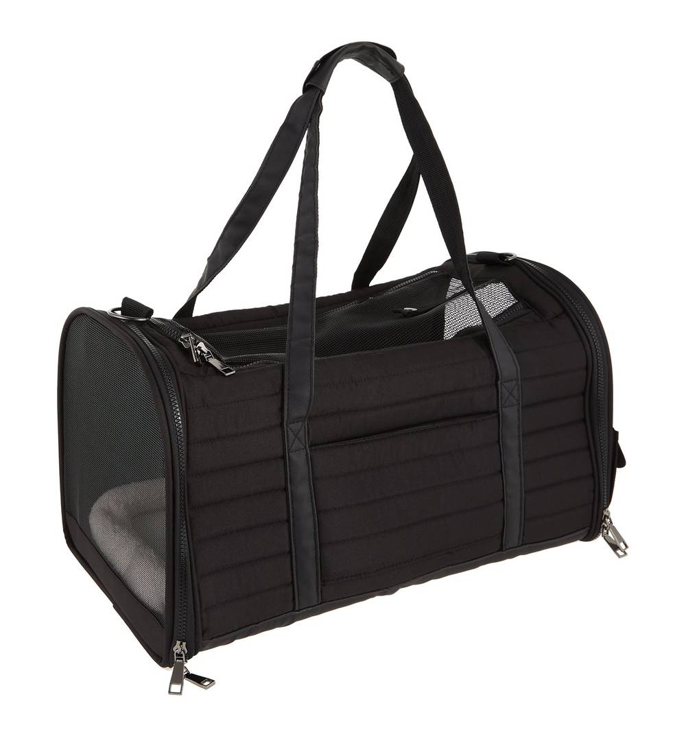 Top Paw Travel Airline Carrier, 18\"L x 11\"W x 11\"H, Black