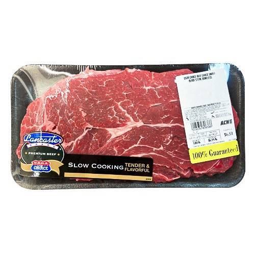 USDA Choice · Beef Chuck Under Blade Steak Boneless (approx 1 lb)