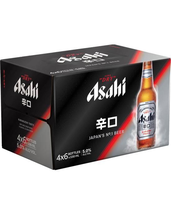 Asahi Super Dry Lager Bottles 24x330ml