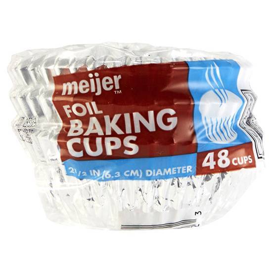 Meijer Baking Cups Foil, 48 Count