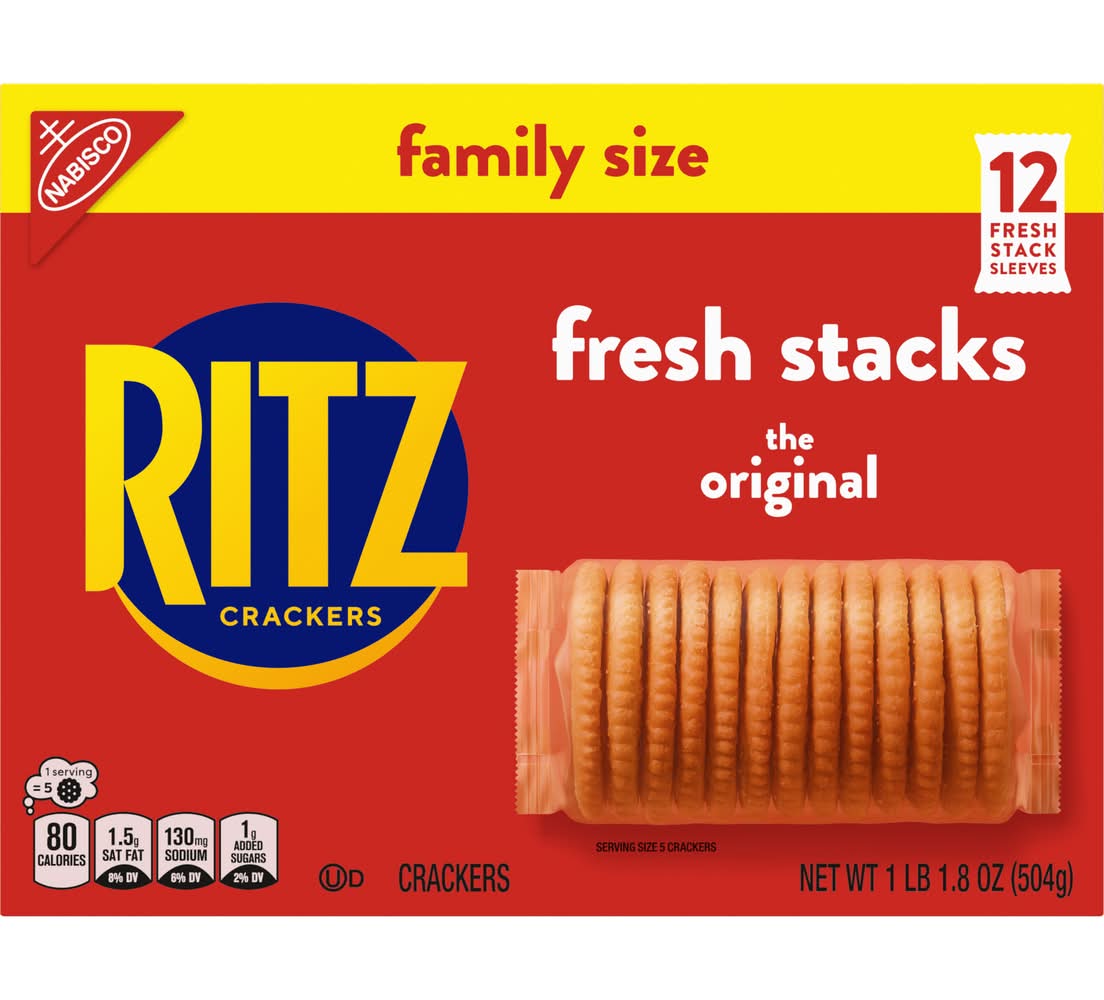 Ritz Fresh Stacks Crackers Family Size, Original (17.8 oz, 12 ct)