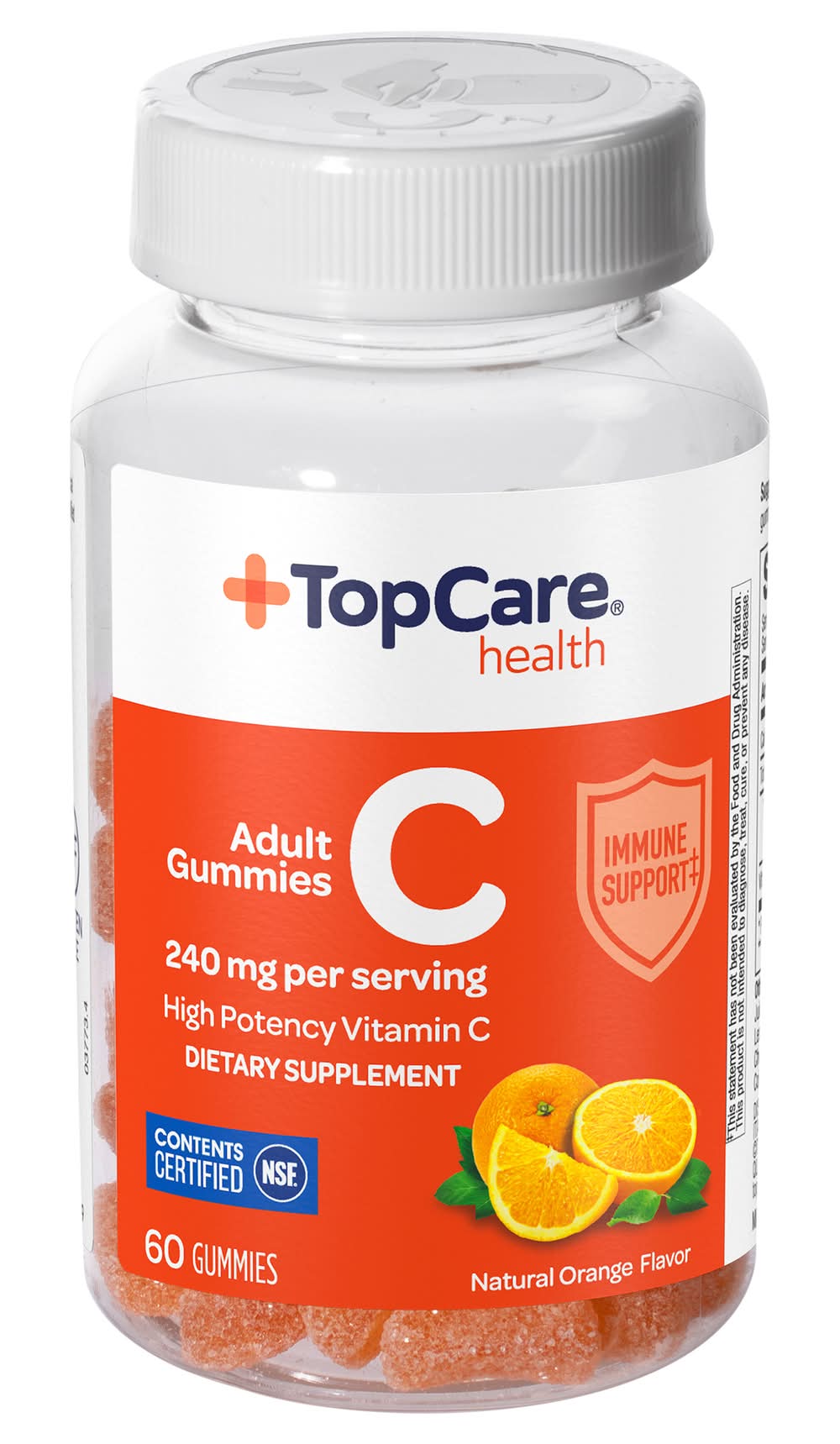 TopCare Adult Vitamin C Gummies 240 mg, Orange (60 ct)