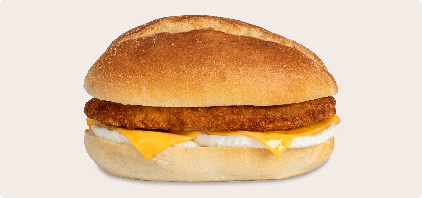 Breaded Chicken, Egg & Cheese on a Portuguese Roll