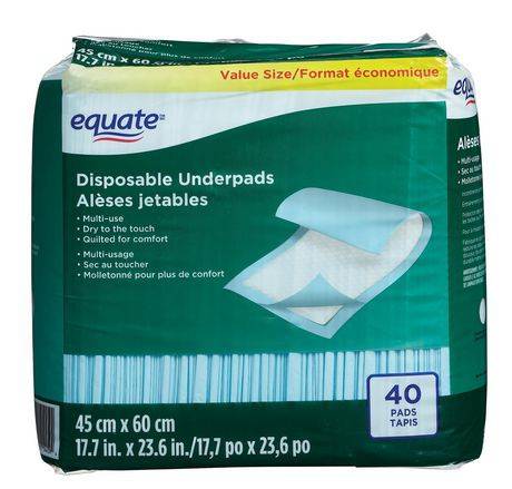 Equate Disposable Underpads (40 units)