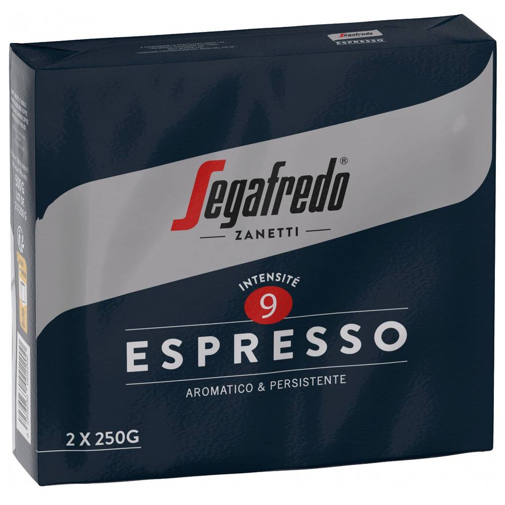 Café Espresso SEGAFREDO ZANETTI - le lot de 2 sachets de 250g