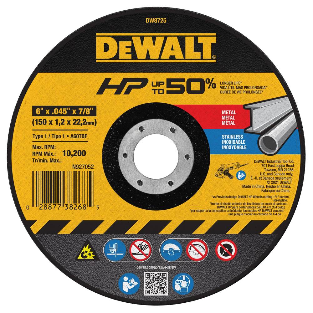 DEWALT 6-in High-performance Aluminum Oxide Circular Saw Blade | DW8725L