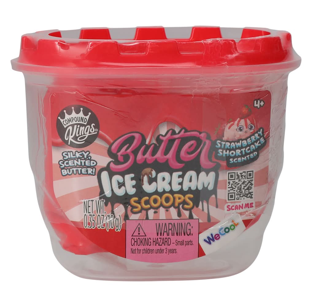 Butter Ice Cream Scoops Scented Slime 0.35oz Strawberry Shortcake