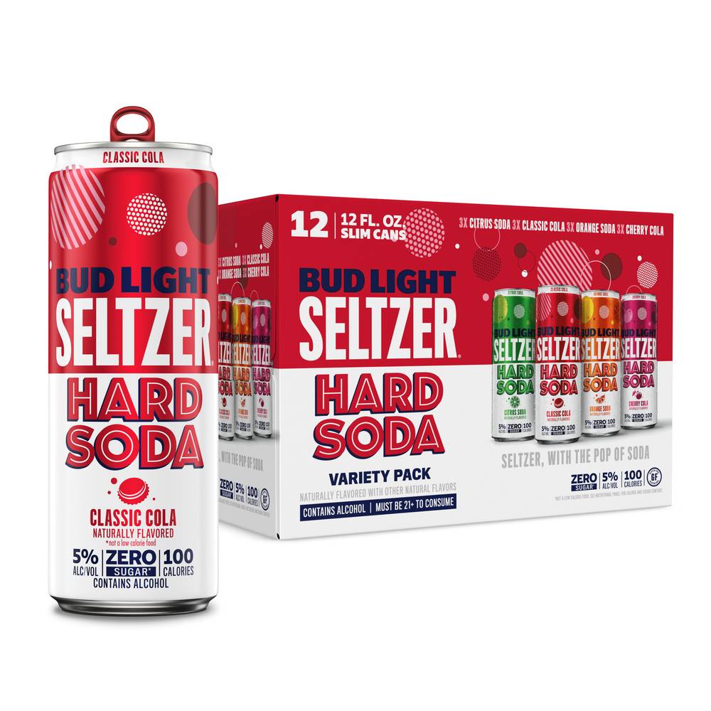 Bud Light Seltzer Hard Soda Variety Seltzer (12ct, 12 fl oz)