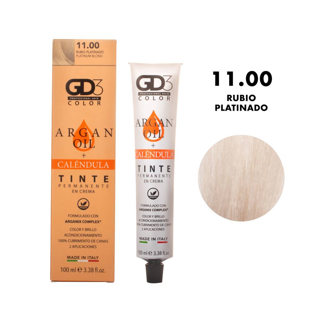 GD3 · Tinte permanente en crema rubio platinado 11.00 (100 ml)