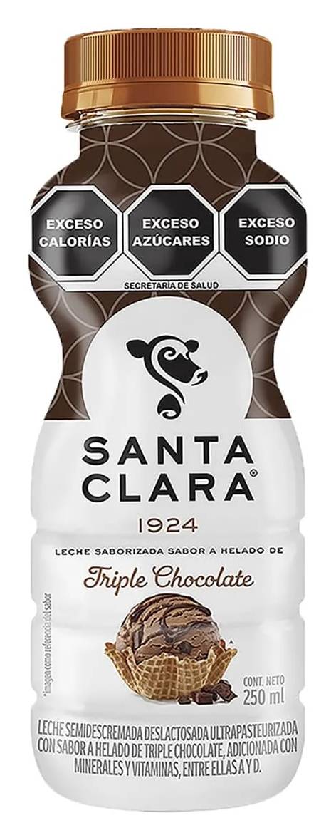 Santa Clara · Leche, helado triple chocolate (250 ml)