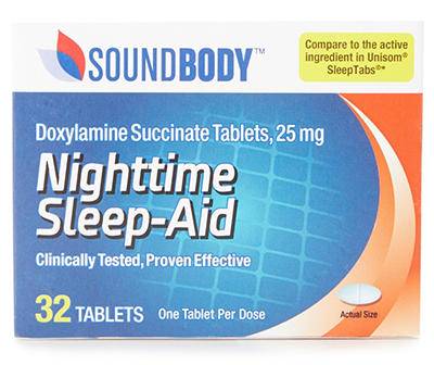 Sound Body Nighttime Sleep-Aid 25 mg Doxylamine Succinate Tablets