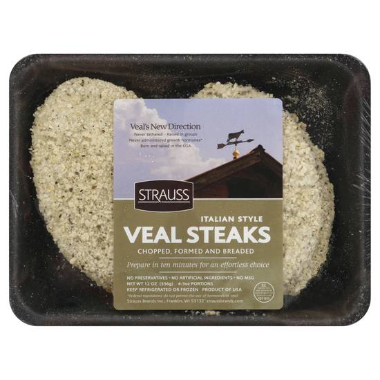 Strauss Italian Style Veal Steaks (12 oz)