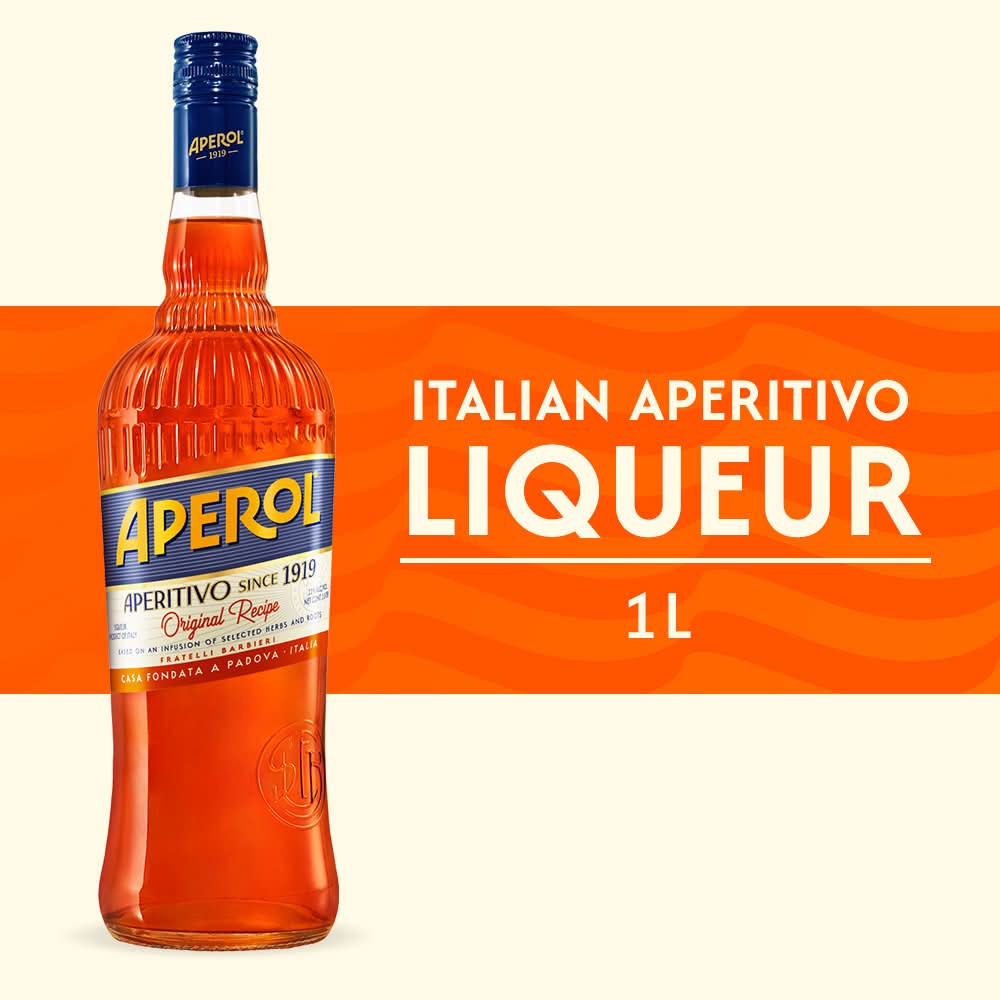 Aperol Italian Aperitivo Original Liquor (1 L)