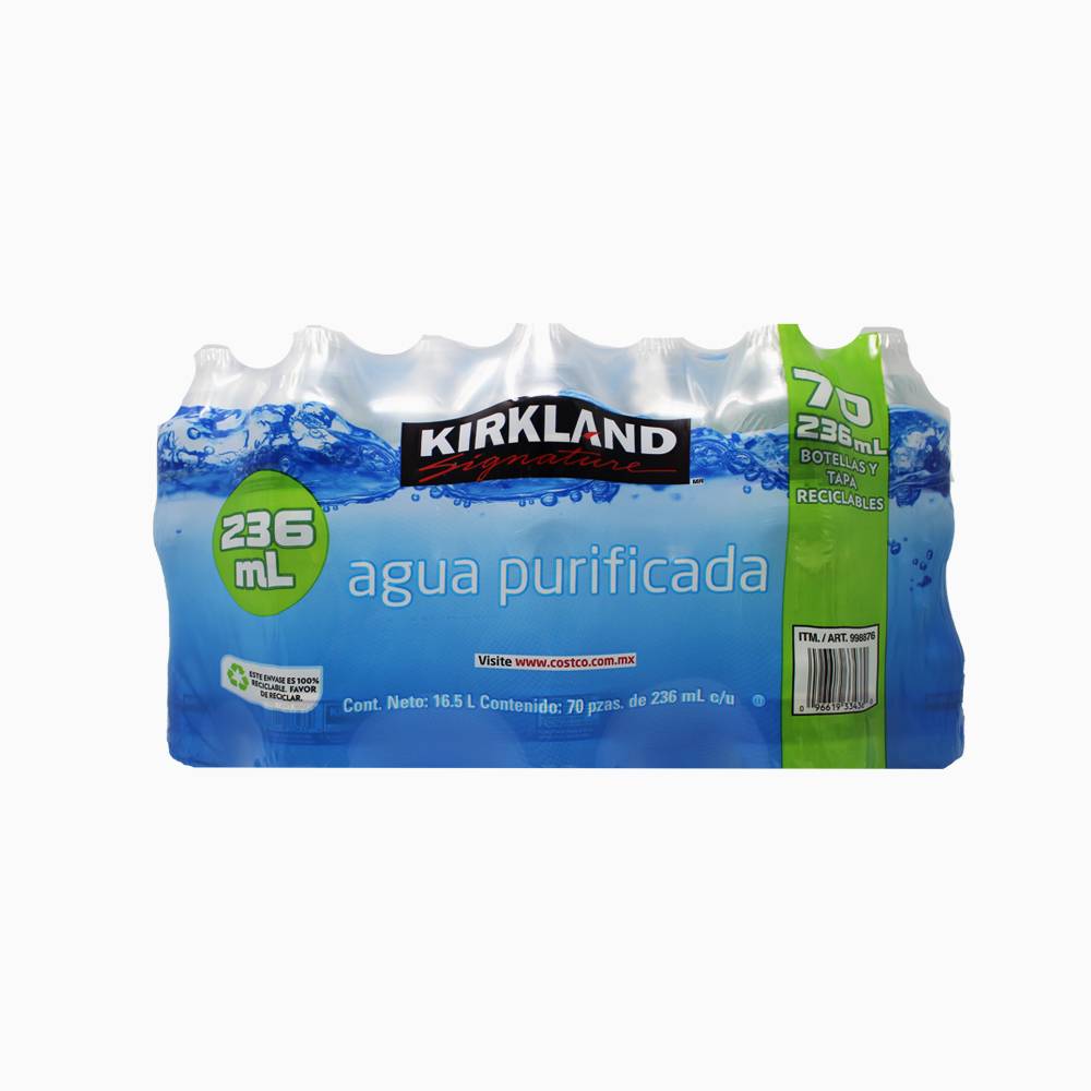 Kirkland signature agua purificada (70 pack x 237 ml)